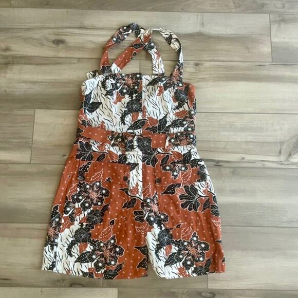 HOUSE OF HARLOW 1960 SHORTS BELTED ROMPER Sz 6 BOHO CHIC AESTHETIC TRENDY BEACHY - Picture 12 of 16